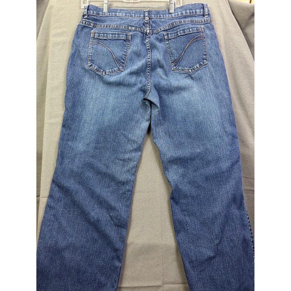 Stamp 10 Women's Straight Leg Blue Jeans Medium Wash Size 14 - Picture 12 of 14